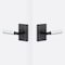 Sure-Loc Hardware Sure-Loc Hardware Levanto Privacy Rosette, Flat Black, Knurled Grip in Polished Chrome LV102 FBL GRIP-KN 26 - alternate 1